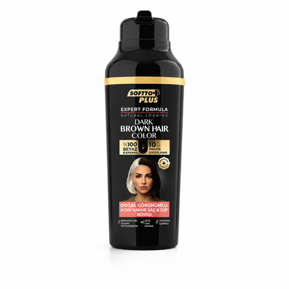 Softto Plus ТЪМНО КЕСТЕНЯВ - Оцветяващ шампоан за коса 400ml